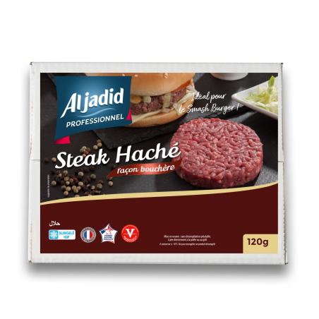 Steak façon Bouchère pur Boeuf 120G - 24 Pièces - Al Jadid - AVS