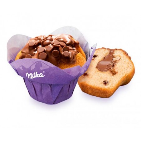 Muffins " MILKA " fourrés chocolat plateau de 12 PCS
